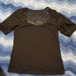 Torrid Black and Lace Blouse